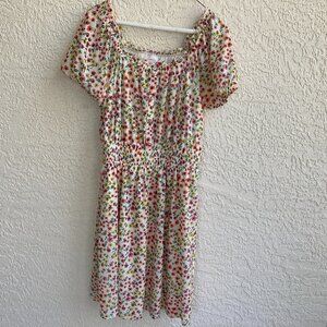 Sirenlily Spring Easter floral dress Sz S BABYDOLL PUFF SLEEVE PULL ON BOHO